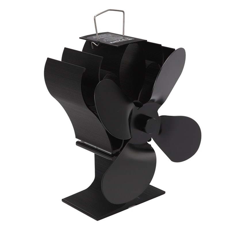 Heat Powered Stove Fan Self Starting Heat Resistant Aluminum Alloy