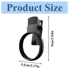 Clip-On Filter 52mm Phone CPL Filters Universal Phone Camera Lens for Phone Eliminate Reflections Enhance Colors Minimize Glare