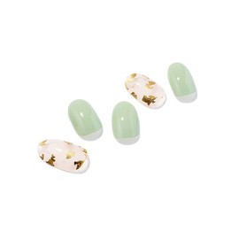 Green Gold Latte Gel Nail / 그린골드라떼 젤네일