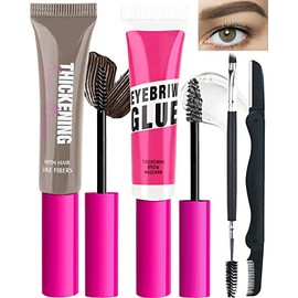 Gel Para Cejas Con Tinte Resistente Al Agua - Máscara De Pestañas Con Tinte Rubio Y Pegamento Transparente Fijador, Levantamiento Rápido De Cejas,... 