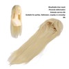 Women Long Blonde Wig with Bangs Synthetic Secure Fit Heat