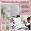 Sabary 500 Sheets Transparent Sticky Notes Round Translucent Sticky Notes