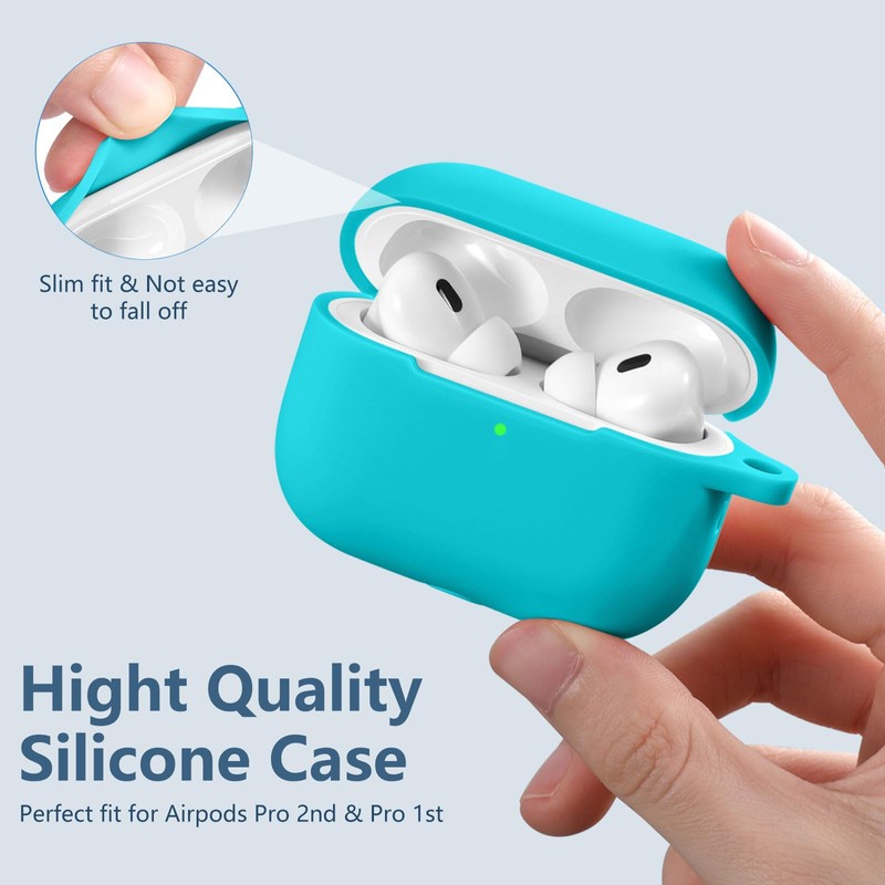 Lerobo Case for AirPods Pro 2, Full Protection, Silicone Skin,