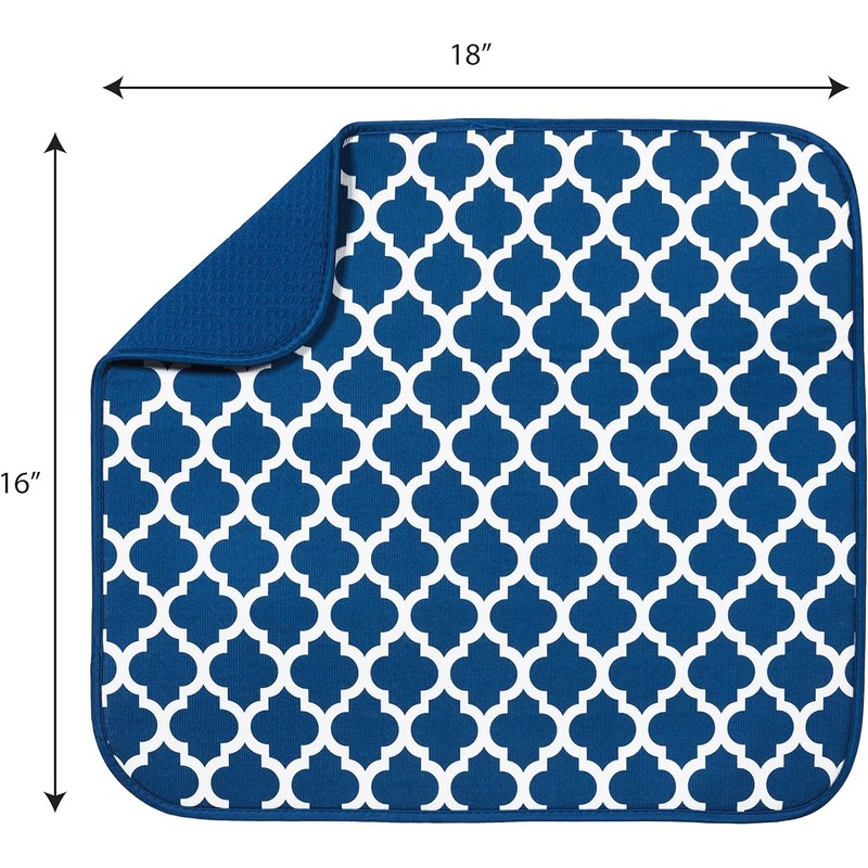 BW&HM Microfibre Dish Drying Mats for Kitchen Super Absorbent Dish