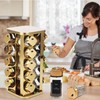 Kitchen stainless steel spice rack with 20 food grade glass