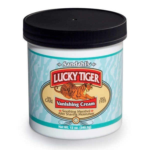 Lucky Tiger Vanishing Cream, Menthol Mint 12 oz (Pack of 3)