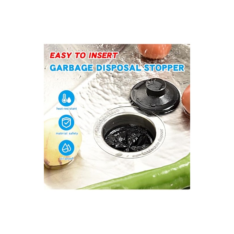 RQYEKDO Kitchen Sink Stopper, 1 Pack 3-1/2" Universal Sink Cover