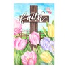 Morigins Easter Cross Garden Flag Decorative Spring Flower Religious Flag