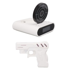 Creative Gun Alarm Clock, Digital Target Alarm Clock with LED Display and 2 Interesting Alarm Modes for the Living Room, Bedroom, Office or Home