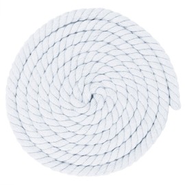 West Coast Paracord Twisted Natural Cotton Rope - Super Soft (White, 1/2 Inch x 50 Feet)