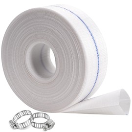 ZY-hosetube Pool Backwash Hose 2” × 65 ft Fiber Reinforced Discharge Hose General Purpose Flexible Lightweight Lay Flat Pump Drain Pipe Hose for Water Transfer (2in-65ft, Anti-abrasion)