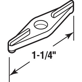 Prime-Line L 5912 Double Wing Clips, 1-1/4 In., Plastic, White (6 Pack)