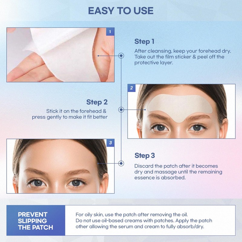 Forehead Wrinkle Patches: Collagen Anti Wrinkle Patches-Moisturising Anti-Ageing Treatment, 12