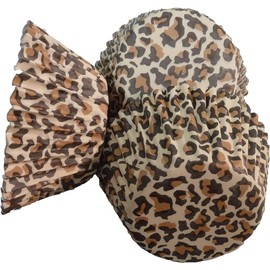 51 x 38 mm Greaseproof Leopard Print Cupcake Cases (Bulk Buy 320 Cases)