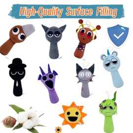 KoMico Horror Game Plushies - Realistic Stuffed Animal Figure Pillows, Soft and Cute Plush Toy for Game Fans and Collectors (Light Blue)