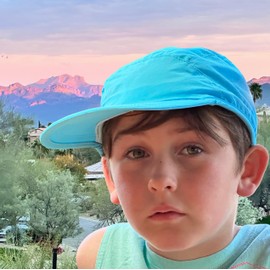 N'Ice Caps Kids 2-Pack SPF 50+ Sun Hats - Adjustable Mesh Lined UV Protection (US, Age, 4 Years, 7 Years, Neon Green/Neon Blue Pack)