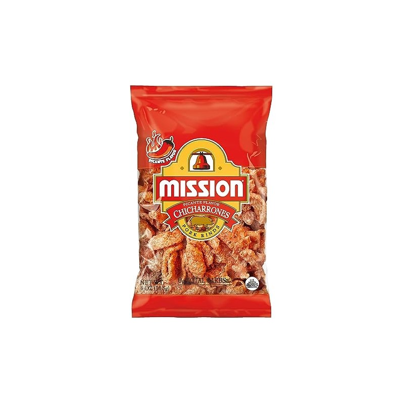 Mission Chicharrones Spicy Pork Rinds Picante Flavor 4 oz. (Pack