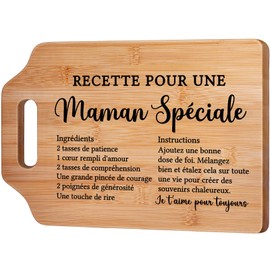 Gleevara Gift for Mum, Birthday Gift for Mum - Bamboo Cutting Board, Unique Kitchen Gift for Mum, Mother's Day Gift for Mum from Daughter, Son