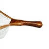 AIRROAD Fly Fishing Landing Net (INC-2) Golden Camphor Wooden Handle
