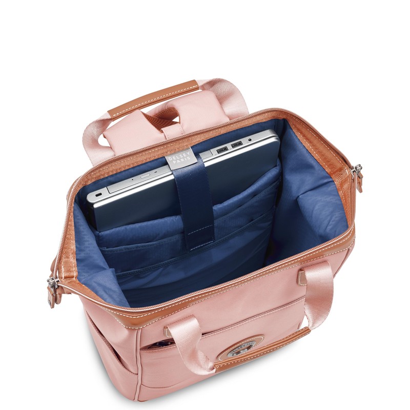 DELSEY PARIS Chatelet 2.0 Tote Travel Backpack Bag, Blush Pink