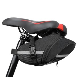 UOSIWYA Bicycle Saddle Bag, Saddle Bags for Bicycle, Oxford Fabric Bicycle Bag, Waterproof Saddle, Road Bike Accessories, Saddle Bag, Tool Bag for Gravel Bike, Road Bikes (Black)