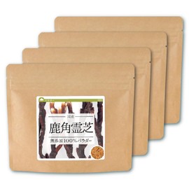 Health & Wild Grass Tea Center, Kazuno Reishi (Made in Japan), Additive-Free 100% Powder, 1.4 oz (40 g) x 4 Packs