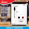 SOL Magnetic Whiteboard A4 with Pen | 29 x 24cm