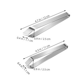 CIYODO 2pcs Fish Bone Remover Tweezers Set Stainless Steel Flat and Angled Poultry Hair Plucker Precision Kitchen Tool Ergonomic Handle for Meat Deboning Chicken Duck Pork