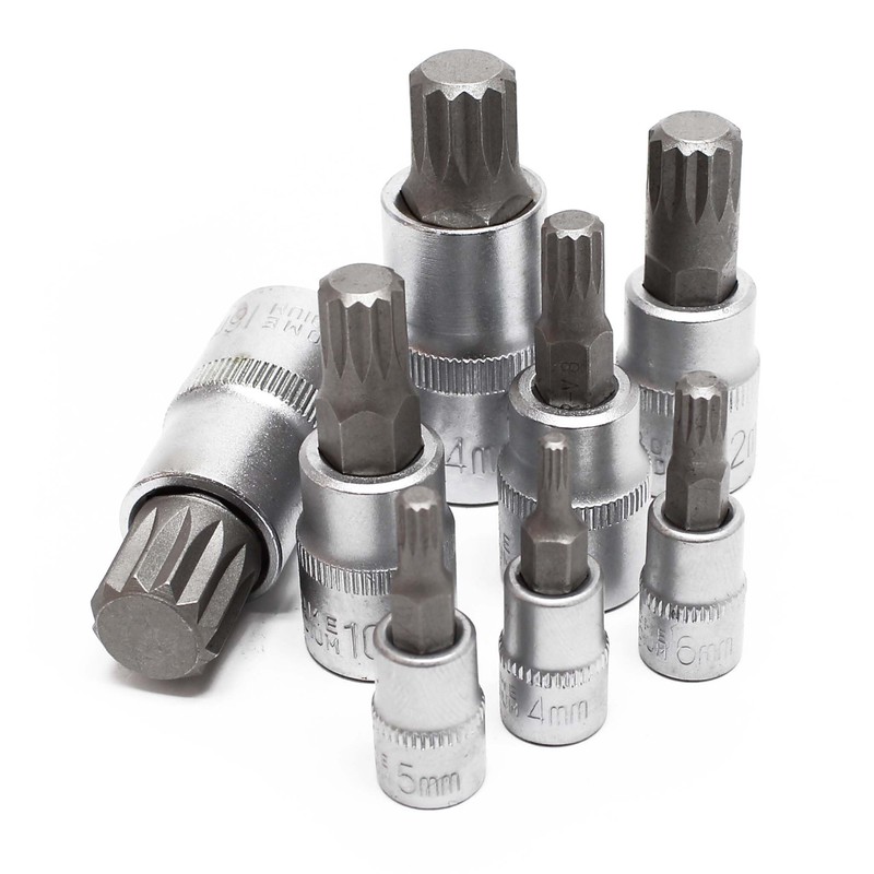 8pcs internal serration nuts multi-tooth socket wrench