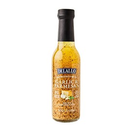 DeLallo Garlic Parmesan Dipping Oil, Flavored Extra Virgin Olive Oil, 8oz Bottle, 3-Pack