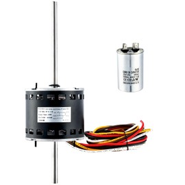 PIRIPARA D1092 RV Air Conditioner Motor with Capacitor, Direct Replacement for Coleman Mach RV AC Fan Motor, Replaces Fasco D1092 1468-3069, 1/3 HP, 115V, 1675 RPM
