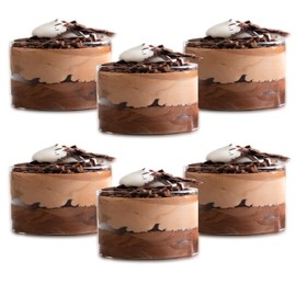 Opexscal 6 Oz Small Glass Bowls, Tasting Glasses, Clear Dessert Cups, Mini Trifle Bowls for Baking, Glass Prep Bowls, Clear Glass Bowls for Serving Dips & Sauce, Microwave & Dishwasher Safe, Set of 6