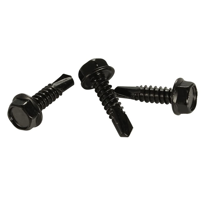 #14 x 1-1/4" Hex Washer Head Self Drilling Screws, Self