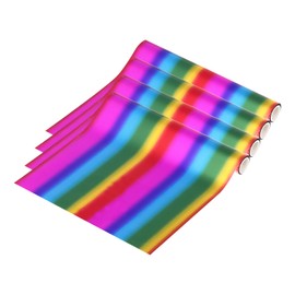 QUARKZMAN Pack of 4 Toner Reactive Film, Metallic Transfer Hot Foil Roll 15 cm x 300 cm Deco Film Transfer Sheets Paper for Hot Foil Pen Scrapbooking Heat Transfer Colourful