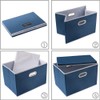 PRANDOM Extra Large Collapsible Storage Bins with Lids [3-Pack] Linen