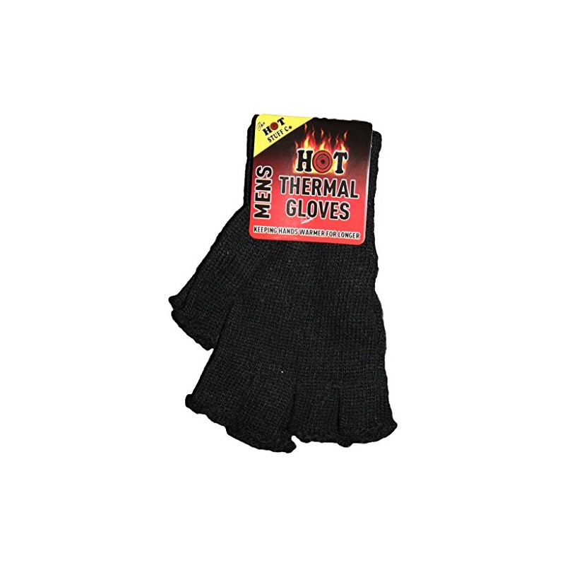 Jean Junction Mens Fingerless Thermal Gloves One Size Fits All
