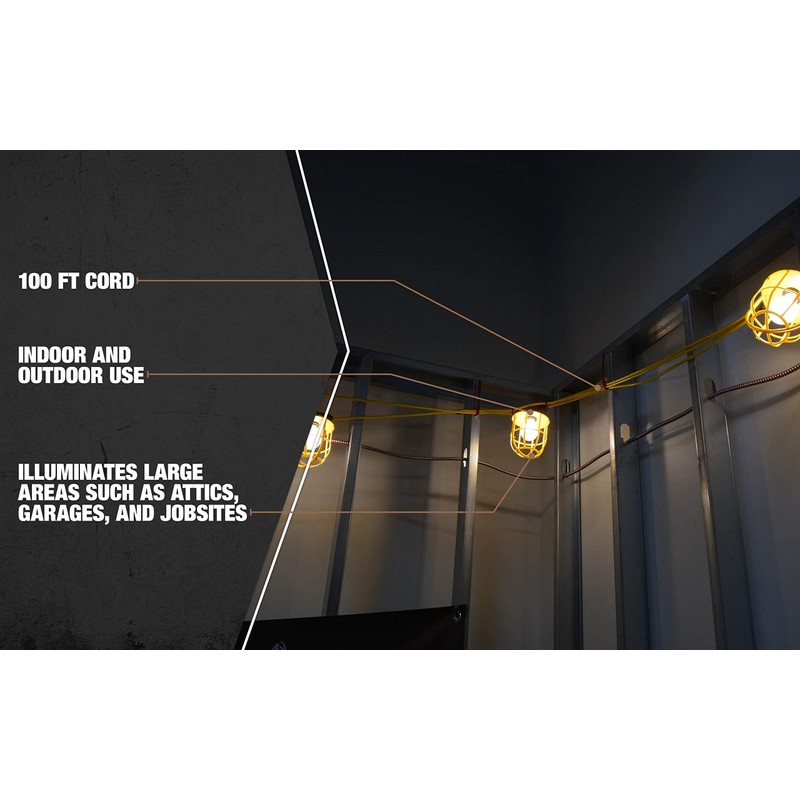 Southwire 7145SW Temporary String Light; 14/2 SJTW; 15-Amp Standard; Plastic