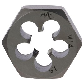 HOBBYIN Hex Rethreading Dies,Carbon Steel Hexagon Taper Pipe Die,M14 X 1.5 Carbon Steel Hex Rethreading Die Hand Tool For Machining