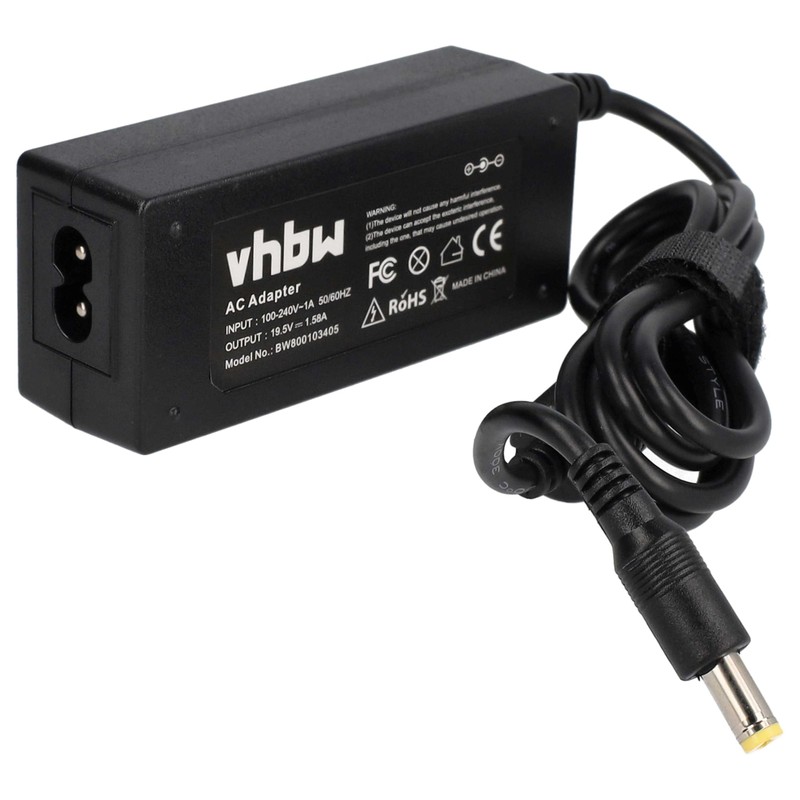 vhbw 110-220V Power Supply Charger (19V, 1.58A) Compatible with Packard