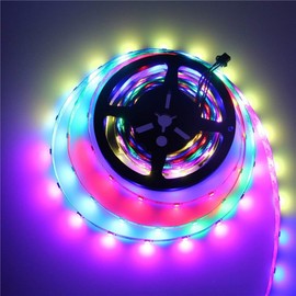 ALITOVE LED Illumination WS2812B Addressable LED Tape Light 5050 RGB SMD 5m 150 Pixels Dream Color Non-Waterproof White PCB DC 5V