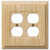 Amerelle Baker Double Duplex Unfinished Wood Wallplate