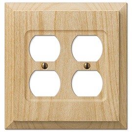 Amerelle Baker Double Duplex Unfinished Wood Wallplate