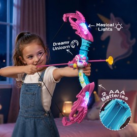 Unicorn Toys for Girls Ages 3-12, Bow and Arrow Set for Kids with 10 Arrows