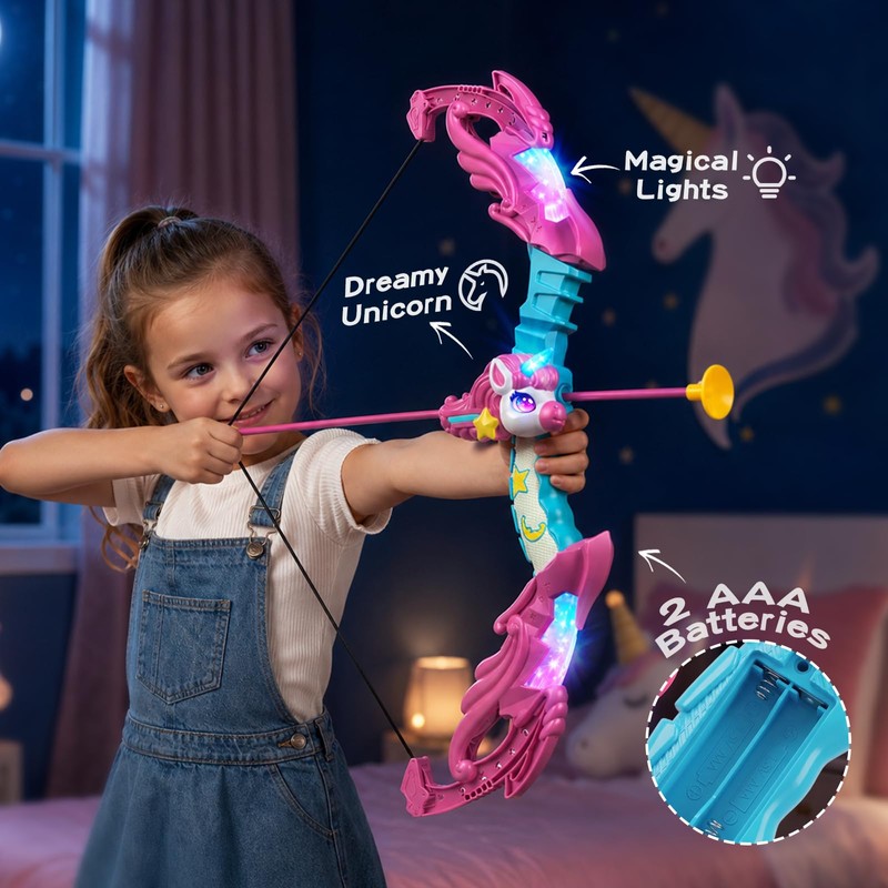 Unicorn Toys for Girls Ages 3-12, Bow and Arrow Set
