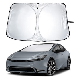 for Toyota Prius 2023-2024 2025 Windshield Sunshade Compatible -EcoNour 240T Polyester Material Cars Sun Visor Reflector Blocks UV Rays - Foldable Sunshade Interior Protection Accessories