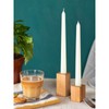 CANDWAX Ivory Taper Candles 8 inch Dripless - Set of