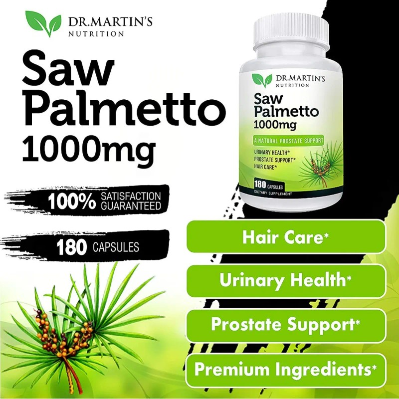 Saw Palmetto Dr. Martins 180 Cpsulas Sabal Palmito Natural Sin