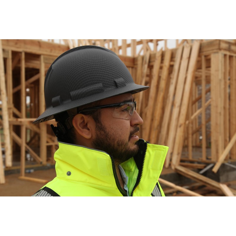 Pyramex Ridgeline Full Brim Hard Hat 4 Point Ratchet Matte