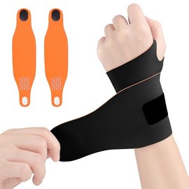 Muñequera Tunel Carpiano 2 Pack - Muñequera de desgarro elástica ultrafina TFCC, Muñequeras para lesiones de muñeca, alivia el dolor causado por artritis, tendinitis del túnel carpiano (Negro)