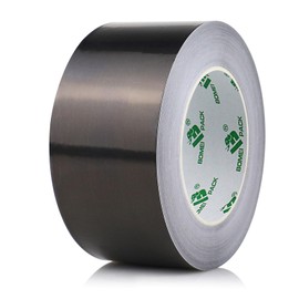 BOMEI PACK Black Aluminum Foil Tape Heavy Duty, HVAC Sealing & Patching Hot Cold Air Pipe Tape for Pipe, Metal Repair, HVAC Insulation (50mm*50m)